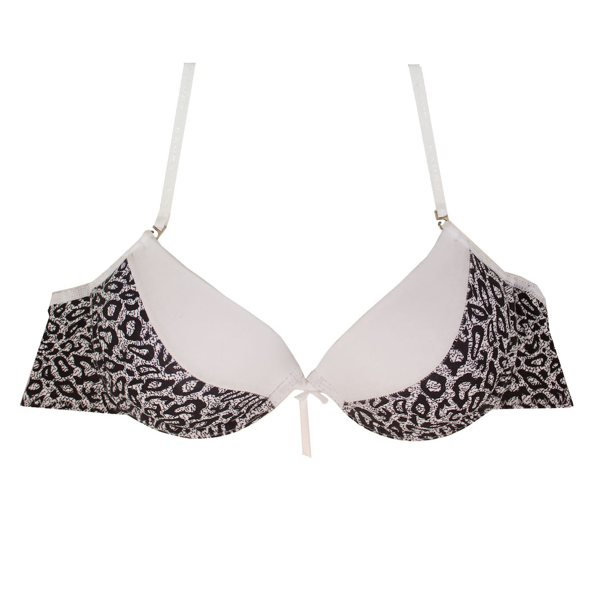 Conjunto de ropa interior motivo animal print, color blanco. | Rupless